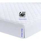 Protector de colchón acolchado extra grueso | Elástico ajustable hasta 30 cm, lavable a máquina, juego de cama liso (funda de almohada no incluida)