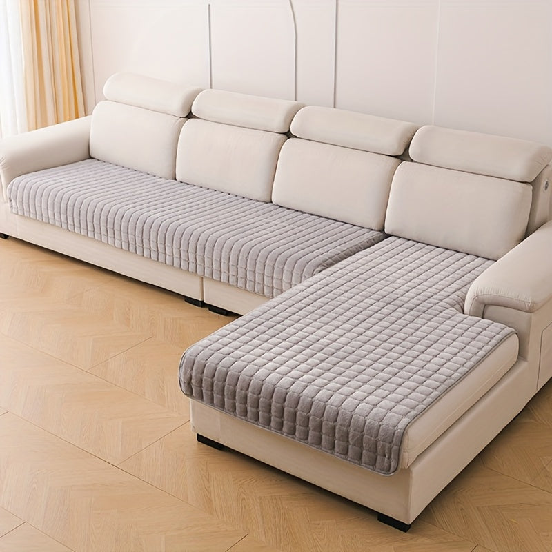 2 Piezas de Fundas Elegantes para Sofá Acolchadas en Franela - Protectores Muebles Suaves y Duraderos, Para Todo Clima, Amigables con las Mascotas, Lavable a Máquina para Sala, Dormitorio u Oficina | Textura Acolchada | Tapicería suave