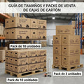 Cajas de cartón | Paquete de 10/Paquete de 5 | Adecuadas para mudanzas, almacenes y transporte | Con asas | Fáciles de manejar | Súper duraderas | 40×25×20CM, 50×29×30CM, 50×35×30CM | Paquete de 5 o 10