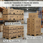 Cajas de cartón | Paquete de 10/Paquete de 5 | Adecuadas para mudanzas, almacenes y transporte | Con asas | Fáciles de manejar | Súper duraderas | 40×25×20CM, 50×29×30CM, 50×35×30CM | Paquete de 5 o 10