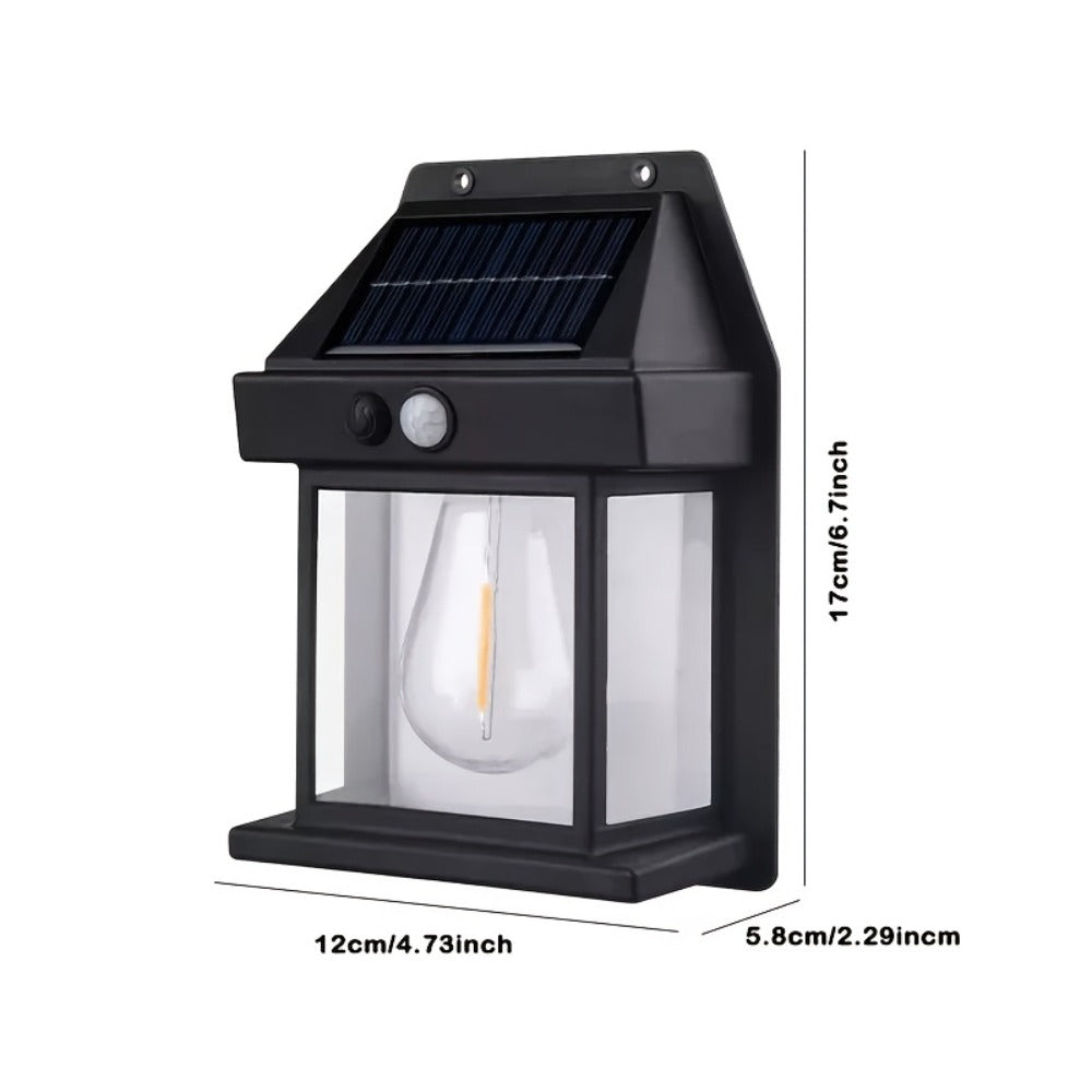 Lámparas solares de pared con sensor de movimiento 8pcs | Calles, patios y áreas exteriores