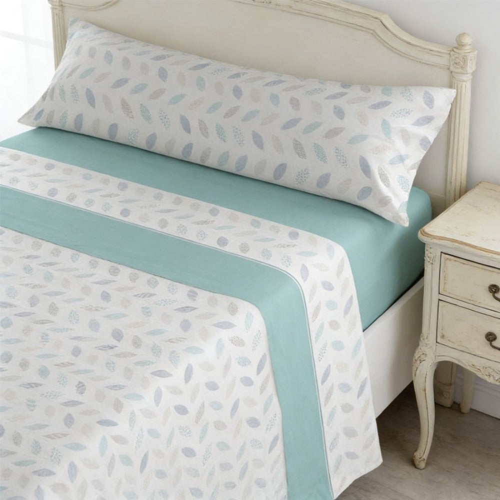 Juego de ropa de cama (Sábana ajustable, Cubrecama, Funda de almohada) | Juego de sábanas estampadas de 3 piezas | Primavera/Verano | Múltiples estilos | Tejido suave | 180cm - Múltiples tamaños disponibles