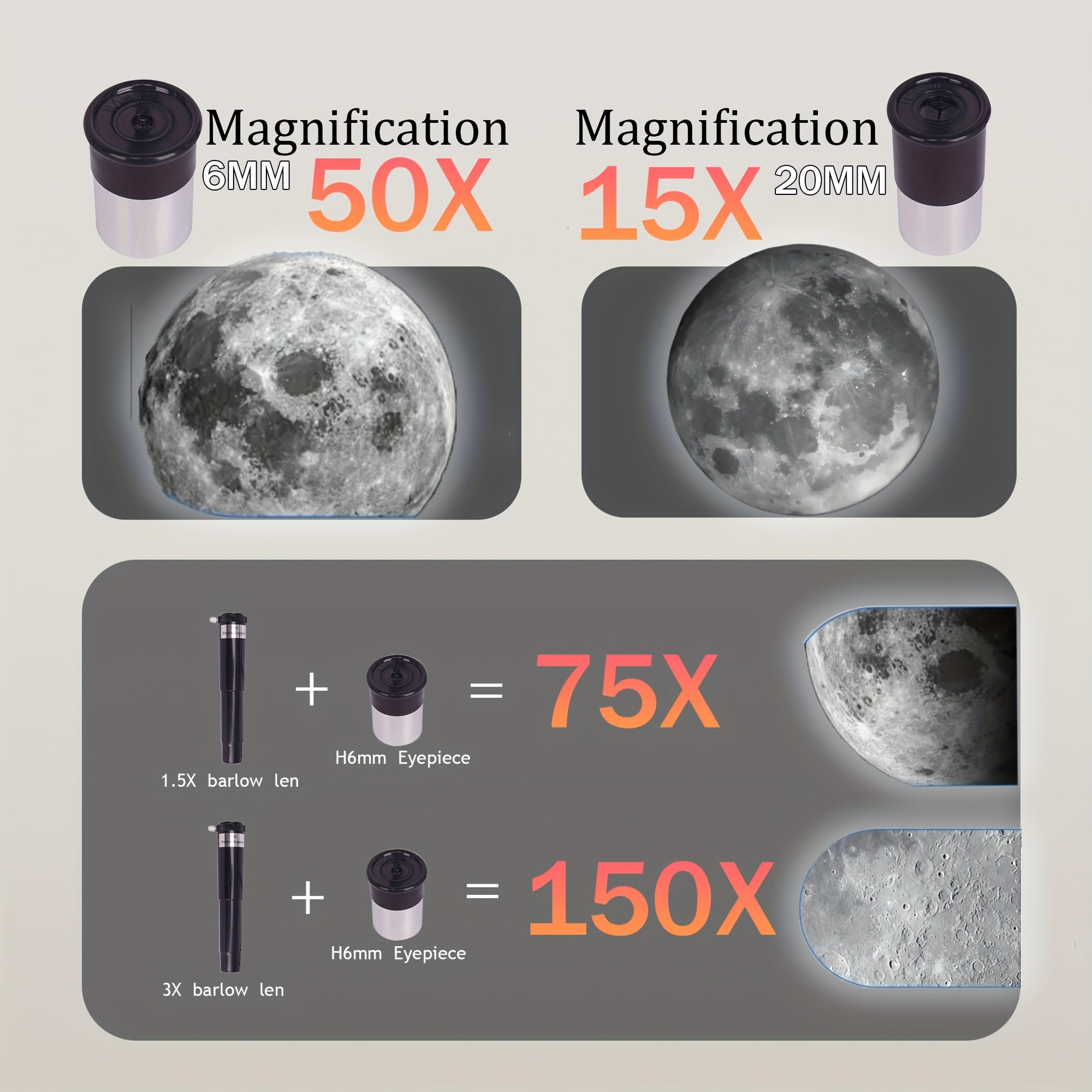 Telescopio astronómico con trípode | Luna, estrellas y observación familiar