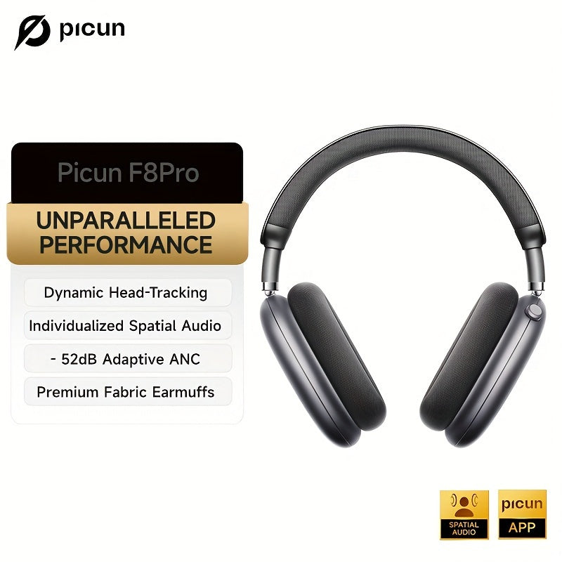 Auriculares Bluetooth | Auriculares híbridos con cancelación activa de ruido Picun con múltiples modos, auriculares inalámbricos supraaurales