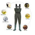 Pantalones de Pesca para Hombre, Material de PVC para Mujer, Neoprenes para Pescar, Granjas, Trabajos de Construcción