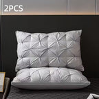 Almohadas 900 g de masaje de algodón para el cuello, ideales para un sueño suave, almohada ergonómica ajustable con soporte contorneado, núcleo de almohada de alta calidad, funda de almohada desmontable