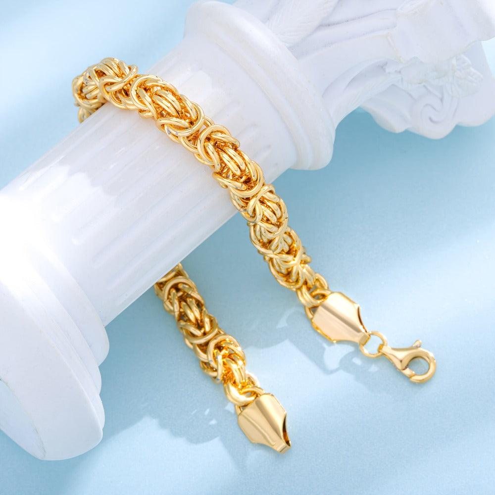 Pulsera de mujer con cuerda de hierba dorada, 925 plata de ley, estilo elegante para las fiestas, regalo perfecto para damas, presentada en una hermosa caja de regalo
