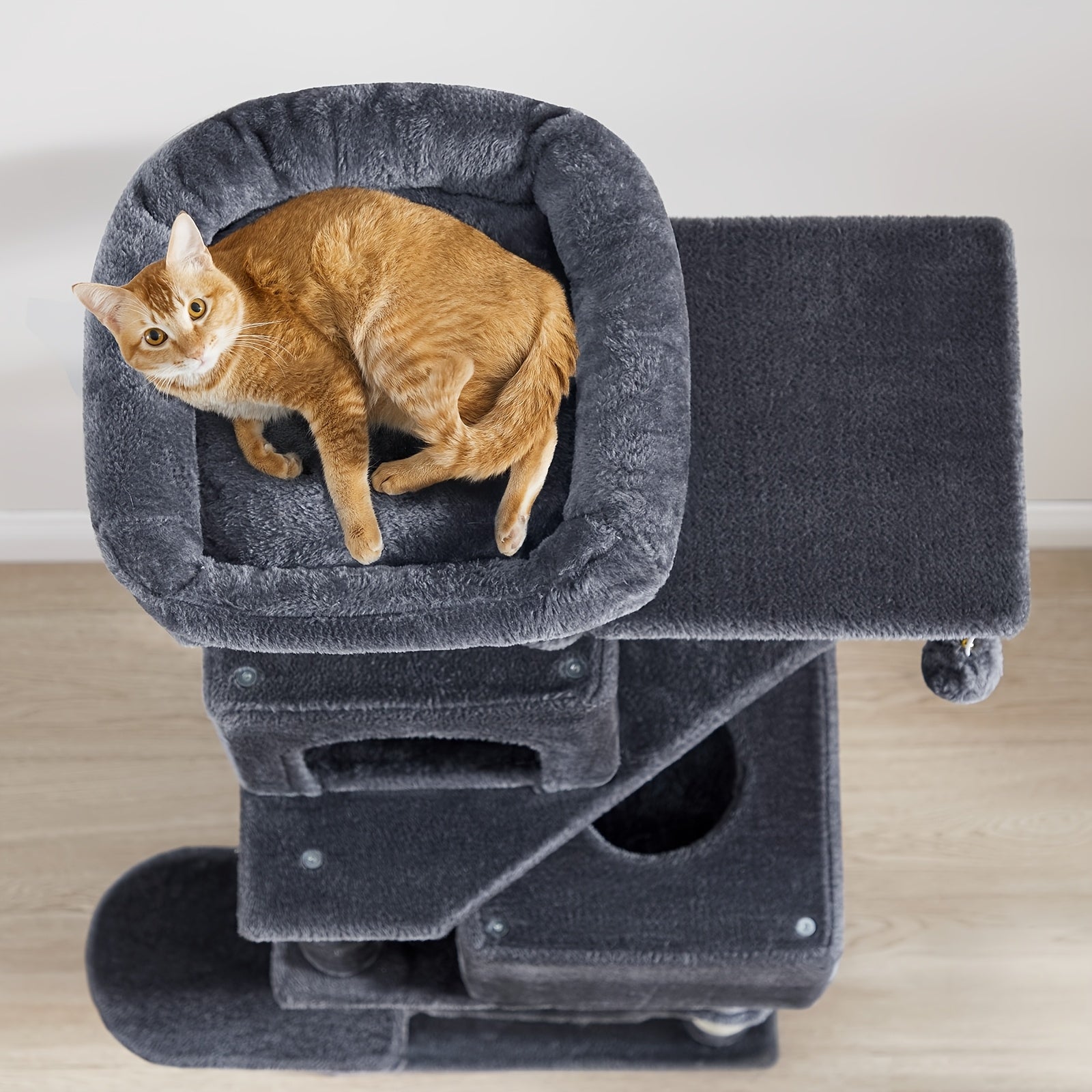 Torre rascadora para gatos 155 cm | Juego descanso y cuidado de las uñas