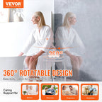 Silla de ducha VEVOR giratoria 360 grados, asiento ajustable de silla de ducha, silla de baño para ducha o bañera interior, banco antideslizante, asiento de bañera para personas mayores, discapacitados y personas con discapacidad, capacidad de 136,1 kg