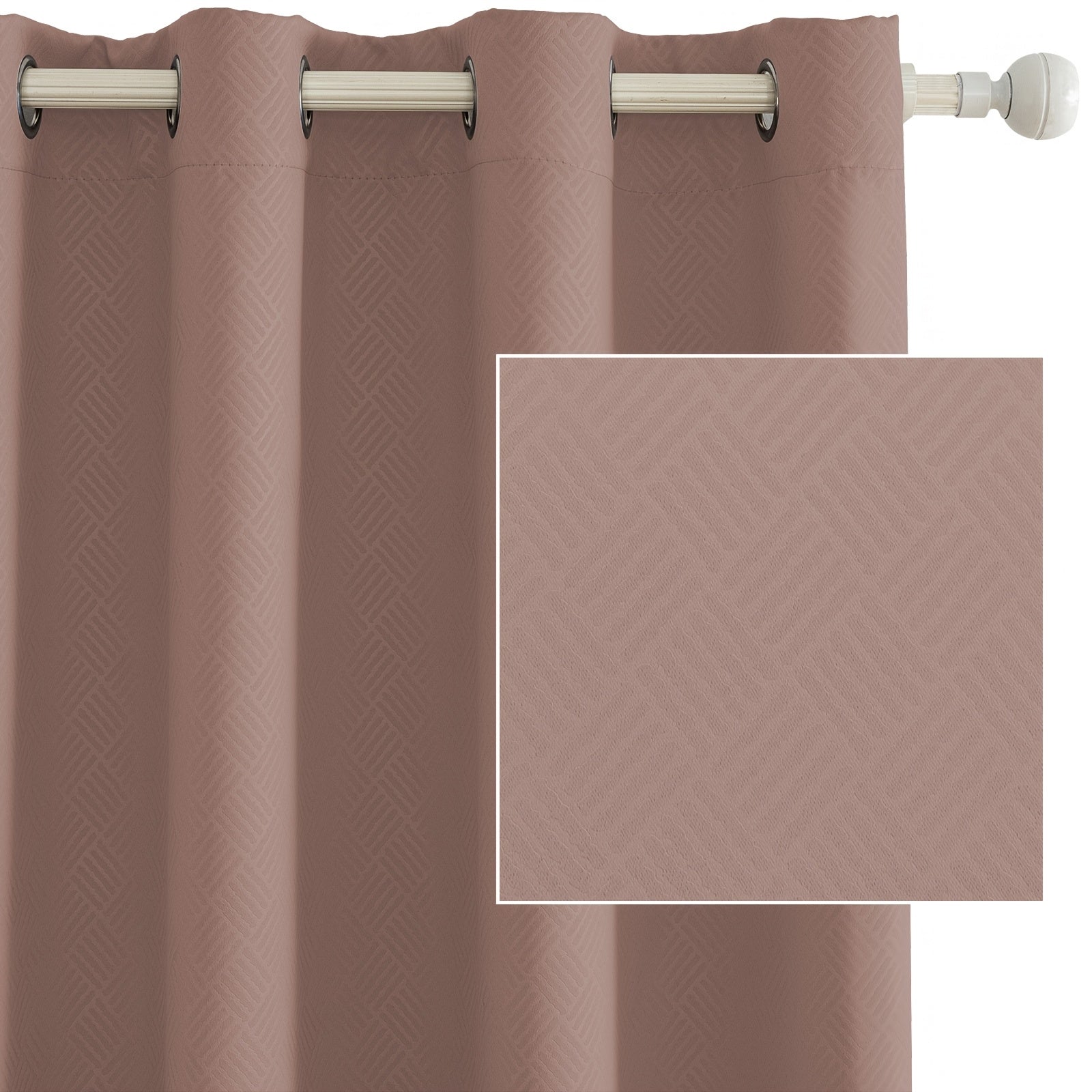 Cortinas opacas YSTYLE 2, método de colgante perforado, protección solar, protección de la privacidad, aislamiento térmico, reducción de ruido, adecuadas para diversas decoraciones de interiores como dormitorios, salas de estar y restaurantes