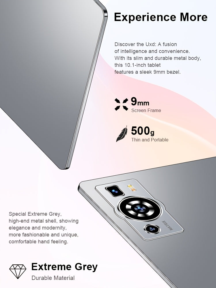 Tablet | Tableta UXD A5 Android 15, equipada con accesorios relacionados, 16 GB de RAM (8 GB + 8 GB ampliable), 512 GB de ROM ampliable hasta 1
