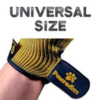 Guantes para baño y aseo de mascotas - Guantes para deshacer pelaje aptos para mascotas con pelo largo y corto, eficaces para eliminar el pelo de gatos, perros y caballos (Amarillo)
