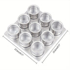 9 piezas de caja de almacenamiento magnética para escritorio de salón, recipiente de acero inoxidable para accesorios de uñas, caja de almacenamiento montada en la pared