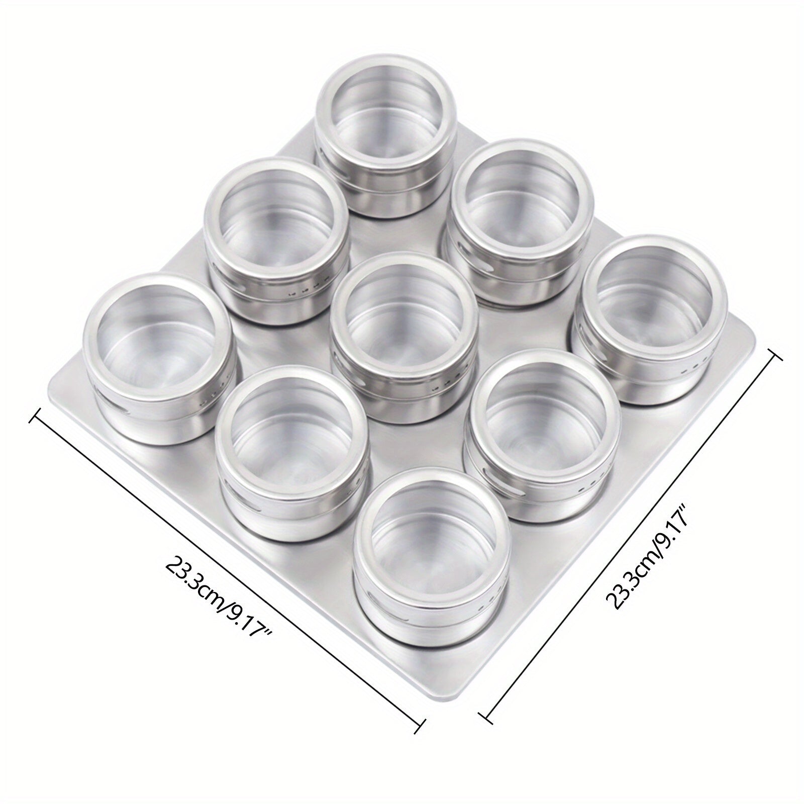 9 piezas de caja de almacenamiento magnética para escritorio de salón, recipiente de acero inoxidable para accesorios de uñas, caja de almacenamiento montada en la pared