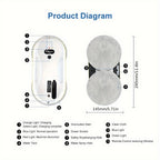 Puruikai 09 Black Friday Navidad Nuevo Producto Almacén Local Robot de Limpieza de Ventanas Inteligente, Máquina de Limpieza de Vidrios con Control Remoto y Rociador de Agua Automático