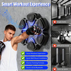 Máquina de boxeo de pared con música y guantes, con tecnología inteligente y nueve modos de velocidad para un entrenamiento