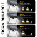 Luz solar exterior con sensor | Jardín patio garaje y seguridad