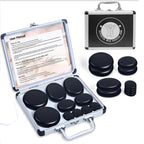 Set de Masaje con Piedras Calientes, Herramientas Profesionales de Masaje Spa, para Cuello, Espalda, Piernas, Pies, Masaje de Cuerpo Completo, Set de 10/20 Piezas de Piedras Calientes Ajustable de Temperatura de 7 Velocidades