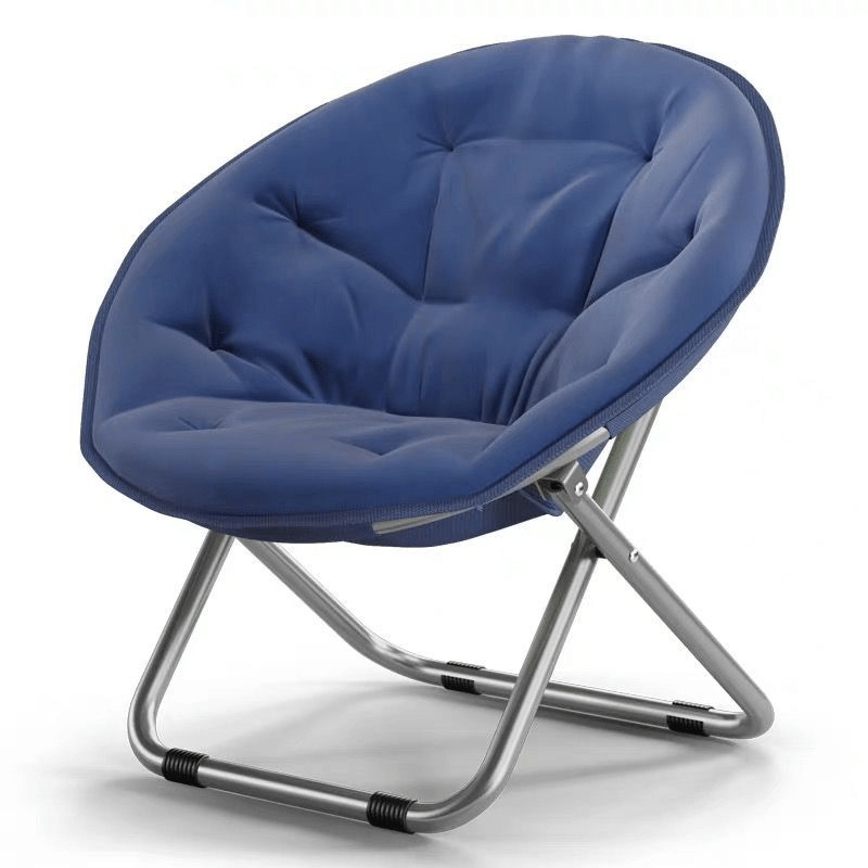 Silla de Luna Plegable y Sobredimensionada con Cojín Acolchado – Cómoda Sillón Redondo para Dormitorio, Residencia Universitaria, Salón o Balcón