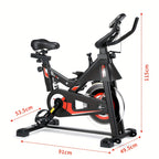 Bicicleta estática Kehot para interior | Rodillo de ciclismo silencioso con monitor LCD, resistencia ajustable y sensor de frecuencia cardíaca | Manillar y asiento ajustables en 6 niveles | Estructura robusta con capacidad de peso de 150 kg | Bicicleta de