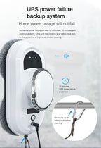 Puruikai 01 Black Friday y Navidad Nuevo Producto: Robot de Limpieza de Ventanas Inteligente desde el Almacén Local, Robot de Limpieza de Vidrios de Ventanas, Dispositivo de Limpieza de Ventanas con Control Remoto y Rociado Automático de Agua, Adecuado pa