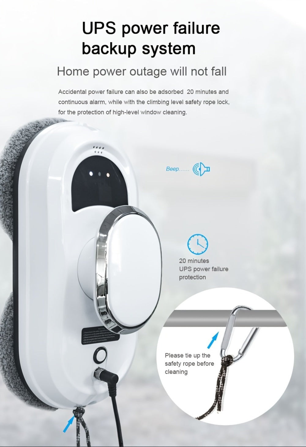 Puruikai 01 Black Friday y Navidad Nuevo Producto: Robot de Limpieza de Ventanas Inteligente desde el Almacén Local, Robot de Limpieza de Vidrios de Ventanas, Dispositivo de Limpieza de Ventanas con Control Remoto y Rociado Automático de Agua, Adecuado pa