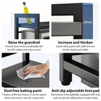 Estante de microondas ajustable y expandible - Estante de encimera de acero al carbono resistente para almacenamiento de cocina, utensilios y organizador de vajilla, ancho ajustable de 40-64 cm, altura ajustable de 32-2 cm - Diseño que ahorra espacio para