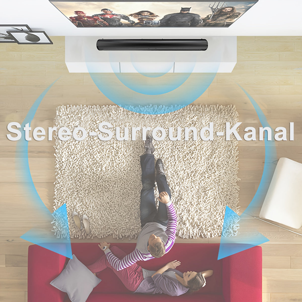 Barra de sonido para TV para cine en casa juegos y música | Inalámbrico y Control Remoto
