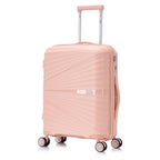 Maleta de cabina de 55x39x21.5cm (46L) de polipropileno - Candado incrustado - 20 pulgadas - RK06 Choco Azul Marino