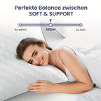 Almohadas para dormir 2 Pack 80×80CM, Almohadas para dormir de lado y de espalda, Almohadas super suaves rellenas de microfibra alternativa a la pluma