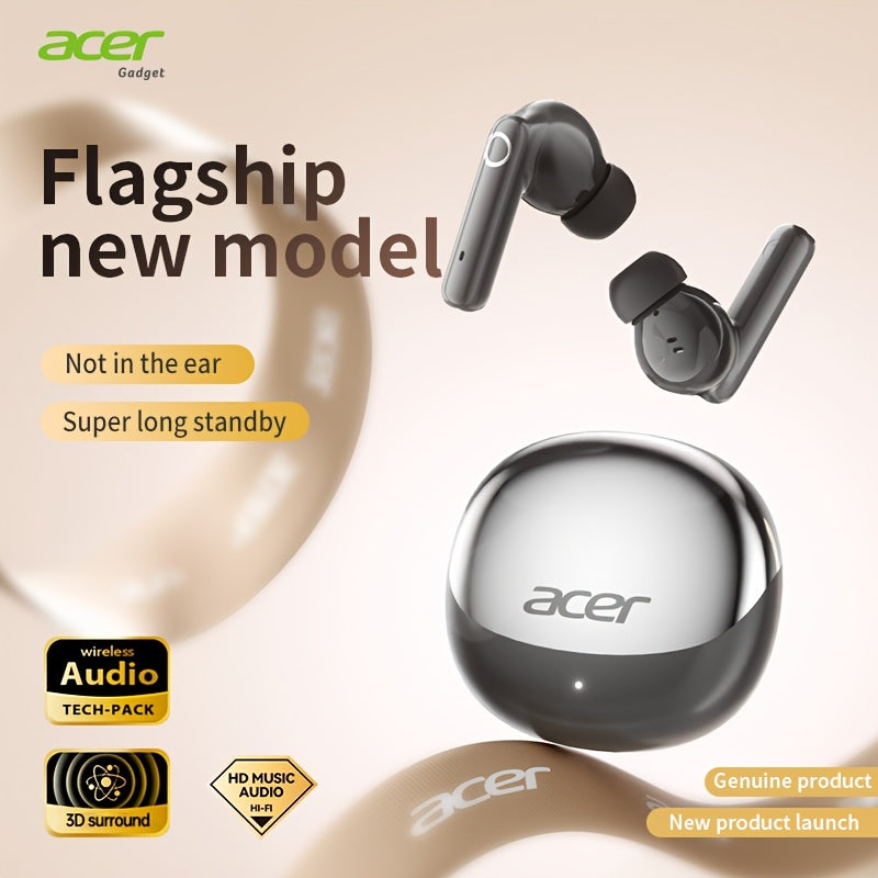 Auriculares Bluetooth | Auriculares Inalámbricos Acer OHR546, Marca Original, Decodificación Hi-Fi de Alta Definición, Sonido 3D Envolvente, Gran