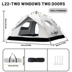Tienda de campaña PAKICETUS Pop Up para 1/2/3 personas | Amplia, ligera, portátil, ideal para senderismo y camping al aire libre, color amarillo sólido, material de poliéster y fibra