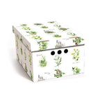 Caja de almacenamiento decorativa de cartón, 1 pieza, con estampado, para ropa, artículos pequeños, documentos, ideal para hogar, oficina o armario, dimensiones: 35x26.3x18.6 cm