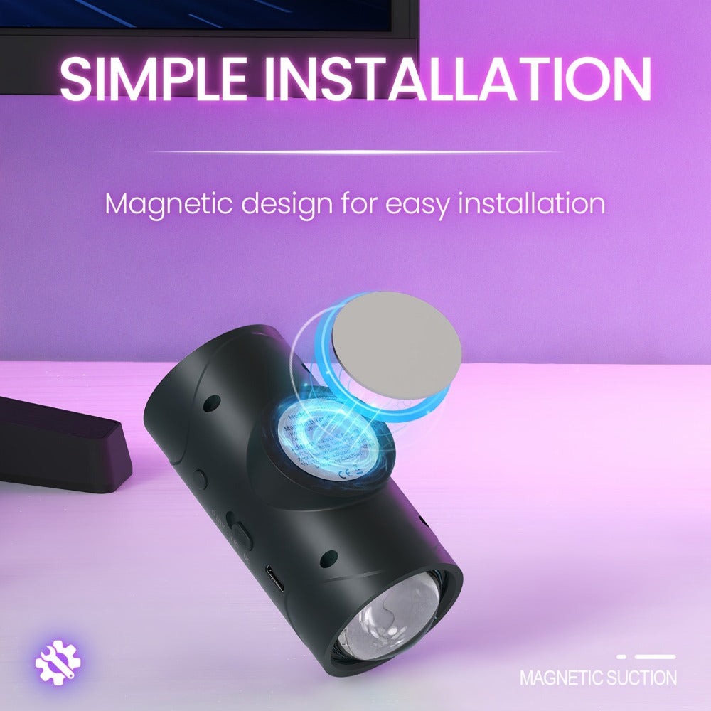 4/2/1 Luz Nocturna LED Inteligente con Sensor de Movimiento, 3 Modos de Iluminación, Cambio de Color RGB, Montaje Magnético Recargable USB para Entrada, Dormitorio y Armario