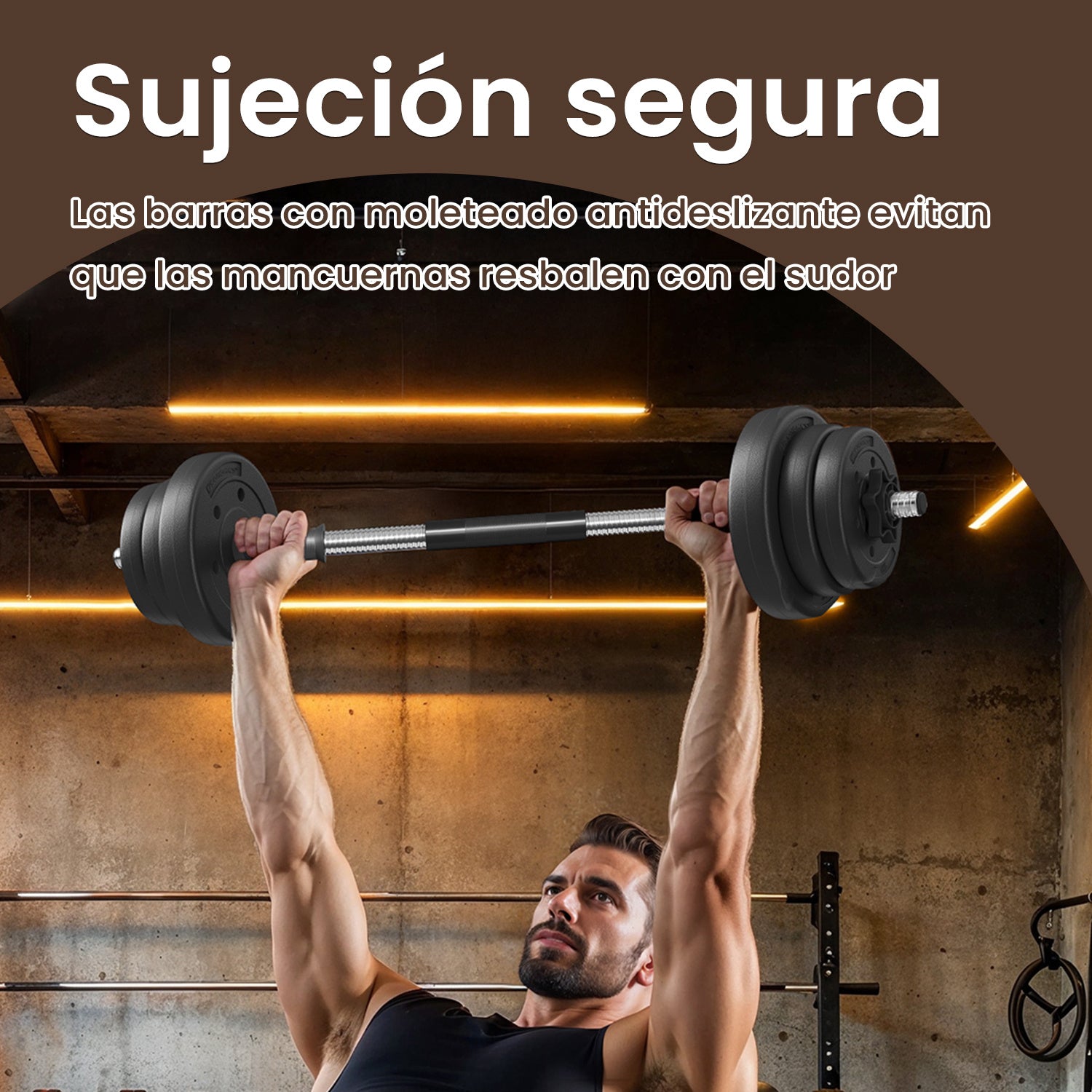 Set de pesas ajustables para entrenamiento en casa, ideal para hombres y mujeres, incluye barra extra, perfecto para ejercicios de levantamiento de pesas y fitness en el hogar - 20KG - 1 par, regalo de Navidad, decoración