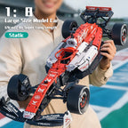 1:8 Escala Grande 1900 piezas de Bloques de Construcción de Coche Deportivo Rojo y Blanco, Kit de Modelo de Vehículo Famoso, Coche Deportivo Coleccionable, Regalo Perfecto para Amantes, Juguete de Ensamblaje para Adultos, Regalo de Cumpleaños/San Valentín
