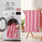 Toalla de playa grande de algodón 97% ALGODÓN 3% POLIÉSTER – XL 100x180cm Secado rápido, absorbente y ligera para piscina, playa y viajes. Diseños con estampado de rayas y tenis.