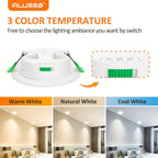 Foco LED empotrable regulable 6pcs | Dormitorio salón cocina y pasillo