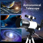 Telescopio astronómico con trípode | Luna, estrellas y observación familiar
