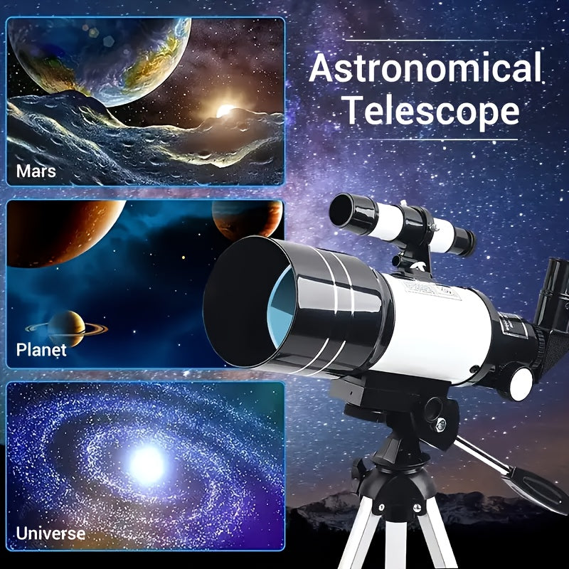 Telescopio astronómico con trípode | Luna, estrellas y observación familiar