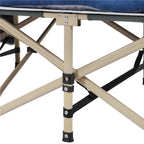 Cama de camping plegable con colchón, tumbona de jardín, cama de invitados con bolsillo lateral y bolsa de transporte para vacaciones en el jardín, oficina, interior y exterior.
