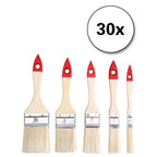 MONZANA® Juego de 30 Pinceles, 5 Tamaños Diferentes para Tintes, Lacas y Pinturas – Set de Pinceles para Teñir, Barnizar y Pintar