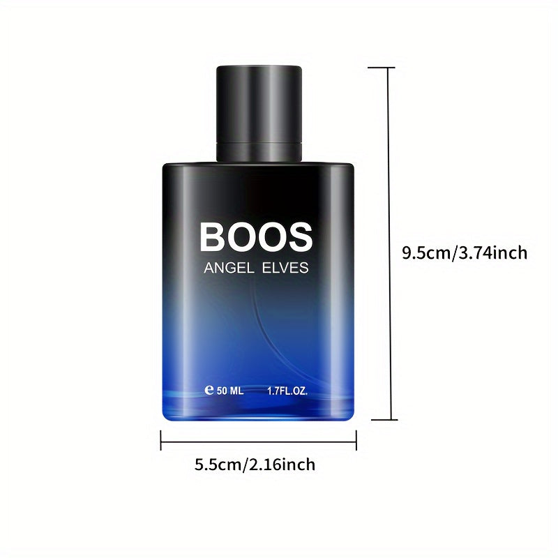 BOOS Elves Eau de Toilette Colonia para Hombre - Cedro y Menta, Adecuada para Regalo de Festividades y Cumpleaños, de Larga Duración a Base de Alcohol con Aroma a Cedro, Pimienta Rosa y Nuez Moscada, Colonia Amaderada Especiada para Uso Diario, Fragancia