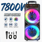 Altavoz Bluetooth de 8200W de suelo a techo, sistema de sonido estéreo sin varillas de doble altavoz, subwoofer portátil con iluminación ambiental RGB, excelente calidad de sonido, imprescindible para fiestas de Pascua/Día de la Madre, perfecto para reuni