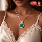 Collar brillante para mujer S925, forma cuadrada, plateado, diseño de alta gama, regalo único, embalaje en caja de regalo