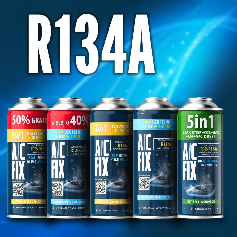 Juego de 2x Refrigerante R134a para Aire Acondicionado + Manguera con Manómetro, Aceite, Sellador, Tinte UV, Secador de Aire Acondicionado, Rosca de Lata Reutilizable, Servicio de Aire Acondicionado de Coche DIY, Para Coches Fabricados entre 1994-2016, Am