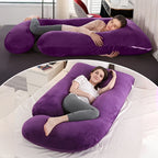Almohada para Mujeres Embarazadas, Almohada Lateral de Protección Lumbar, Soporte de Embarazo en Forma de C Extraíble y Lavable, Soporte Ergonómico para la Cintura, Suave y Duradera, Sueño Cómodo, Ideal para Regalos de Navidad, Halloween y Acción de Graci