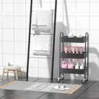 Estantera Metlica Modular de Almacenaje: Organizacin Verstil para Espacios Amplios y Compactos - Acero Galvanizado + 4 Baldas MDF, 70 x 39 x 29cm - 100Kg por Balda Estanteria cesta cesto de Fruta o Multiuso de 3 pisos ( fruta-001)