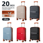 Maleta Nueva de 20 Pulgadas 100% PP | Resistente a Golpes y No Deformable | Diseño Expandible | Lista para Vuelos | Ideal para Aventuras de Viaje y un Regalo Práctico Perfecto para Amigos