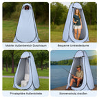 Carpa Portátil de Privacidad para Exteriores - Montaje Instantáneo para Ducha, Baño y Cambio de Ropa con Diseño Ovalado en Forma de Cúpula, Refugio Ligero Verde para Baño Pop-Up en RV, Playa, Jardín, Caravana (No Necesario)